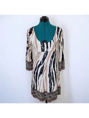 Diane Von Furstenberg Vintage Laetitia Silk Dress Animal Print in Neutral Tones